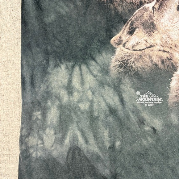 The Mountain Tie Dye 3 Wolves T Shirt XL Men Moon Dark Green Antonio Nesher 2007 - Picture 5 of 5
